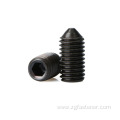 Carbon steel DIN914 hexagon socket set screw with cone point